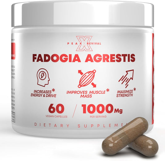 Testosterone Booster for Men with Fadogia Agrestis 1000mg Per Serving - Improve Natural Testosterone production